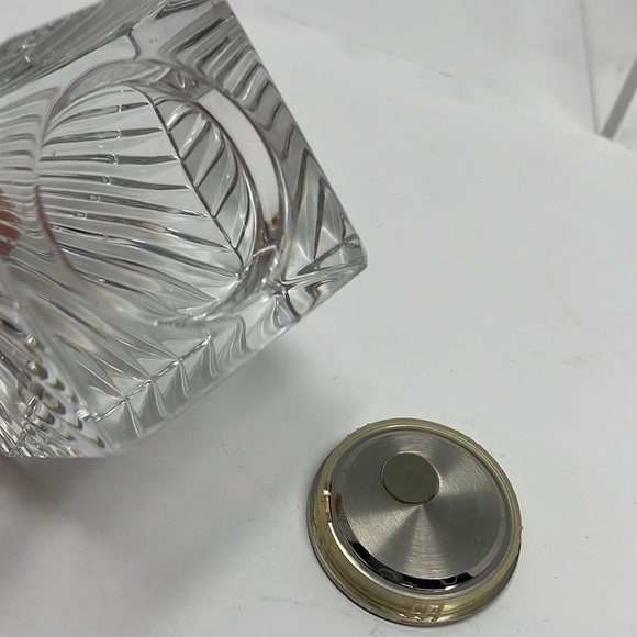 Waterford Crystal “Meridian” Cube Quartz Desk Clock - Works Perfectly - Picture 9 of 9